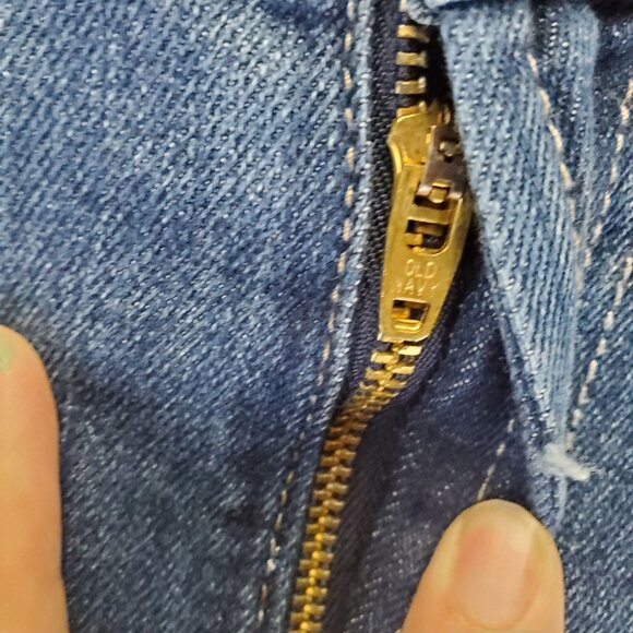 Old Navy Jeans Womens 12 Short Blue Wow Wide Leg High Rise Denim Cropped - Picture 10 of 12